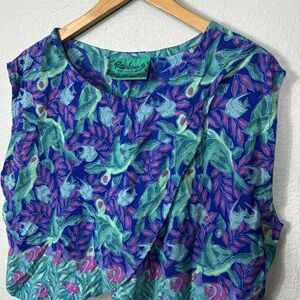 Vintage Rainbow-Jo‎ Maui Hawaii Floral Shirt